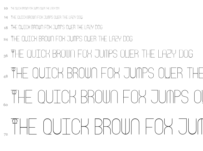 Freak Show font waterfall